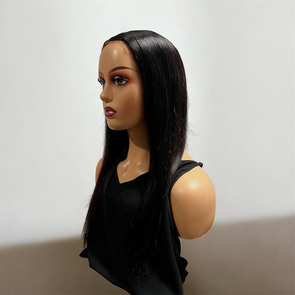 Transparent Lace Frontal Wig - Silky Straight Human Hair"