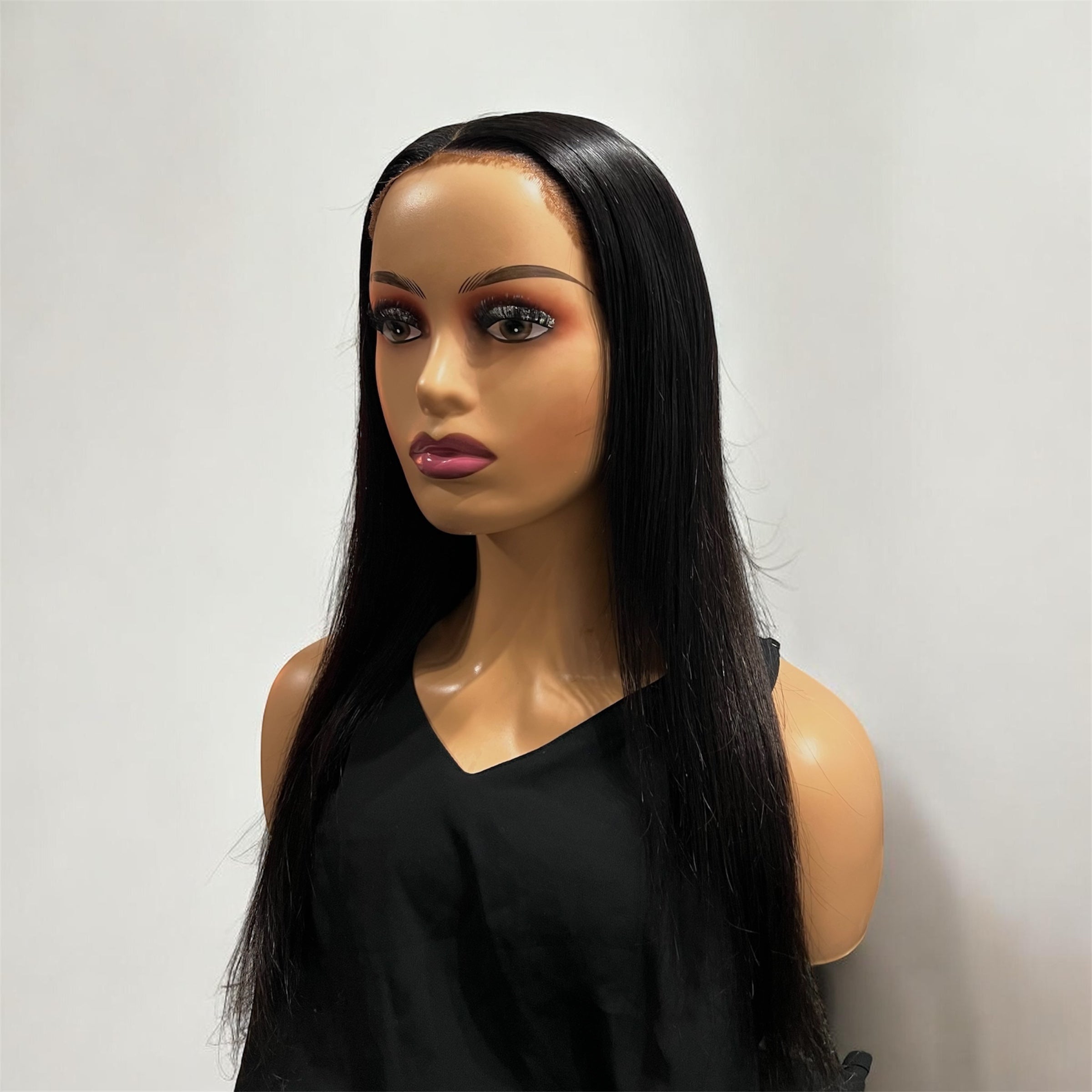 Transparent Lace Frontal Wig - Silky Straight Human Hair"